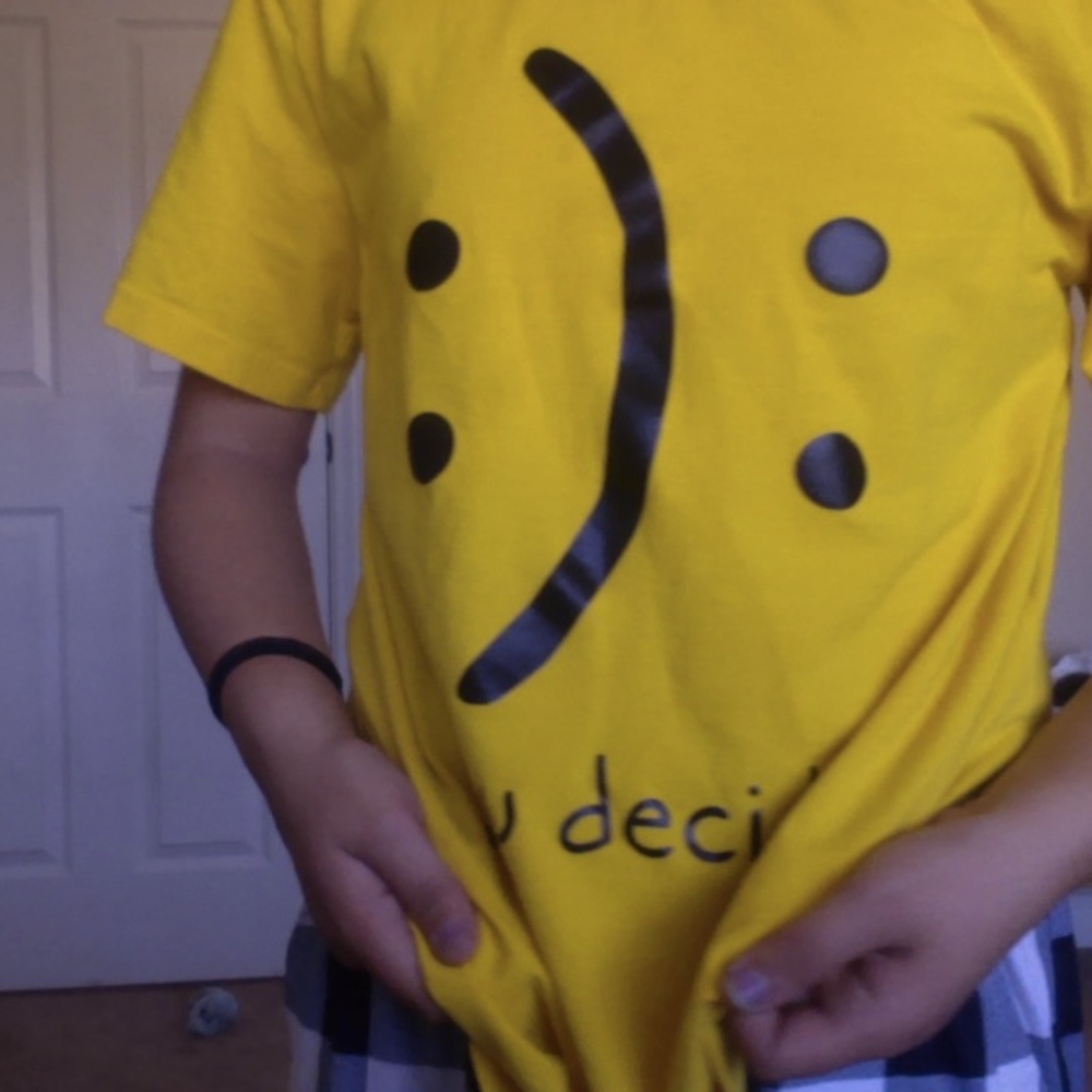 yellow funny quote tee
